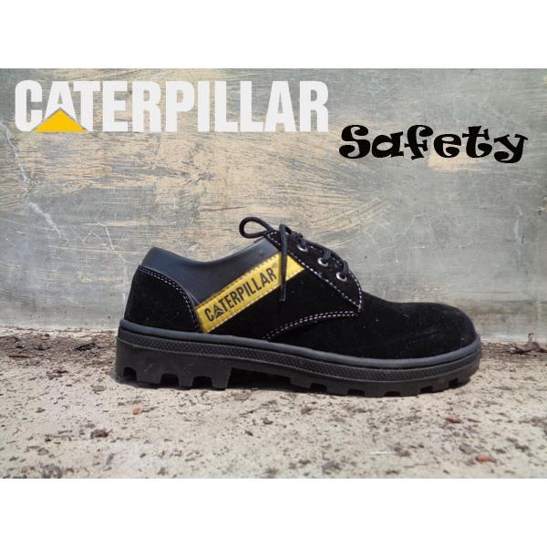 Sepatu Caterpillar Safety Boots Pendek Kalio Warna Hitam Suede