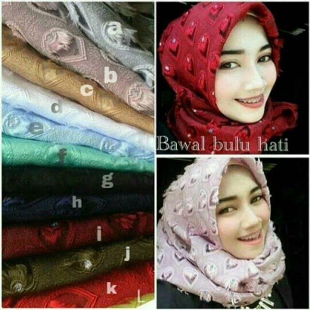 hijab bulu merak MUSLIMAH TERMURAH