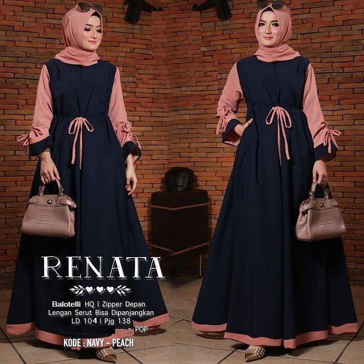 PROMO baju koko baju muslim pria gamis polos terbaru lengan panjang keren murah | grosir kekinian RENATA - MAROON