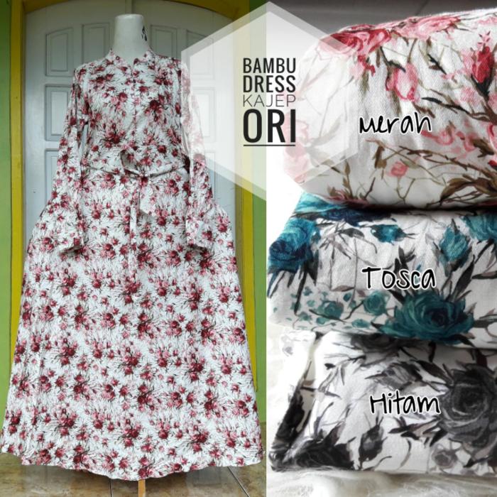 Gamis / Baju Muslim Katun Jepang Original Motif Bambu