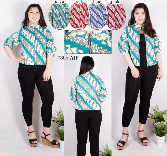 BIG BATIK 373 AIF BLAZER BIGSIZE MATERIAL KATUN STRETCH FIT TO XL BAJU