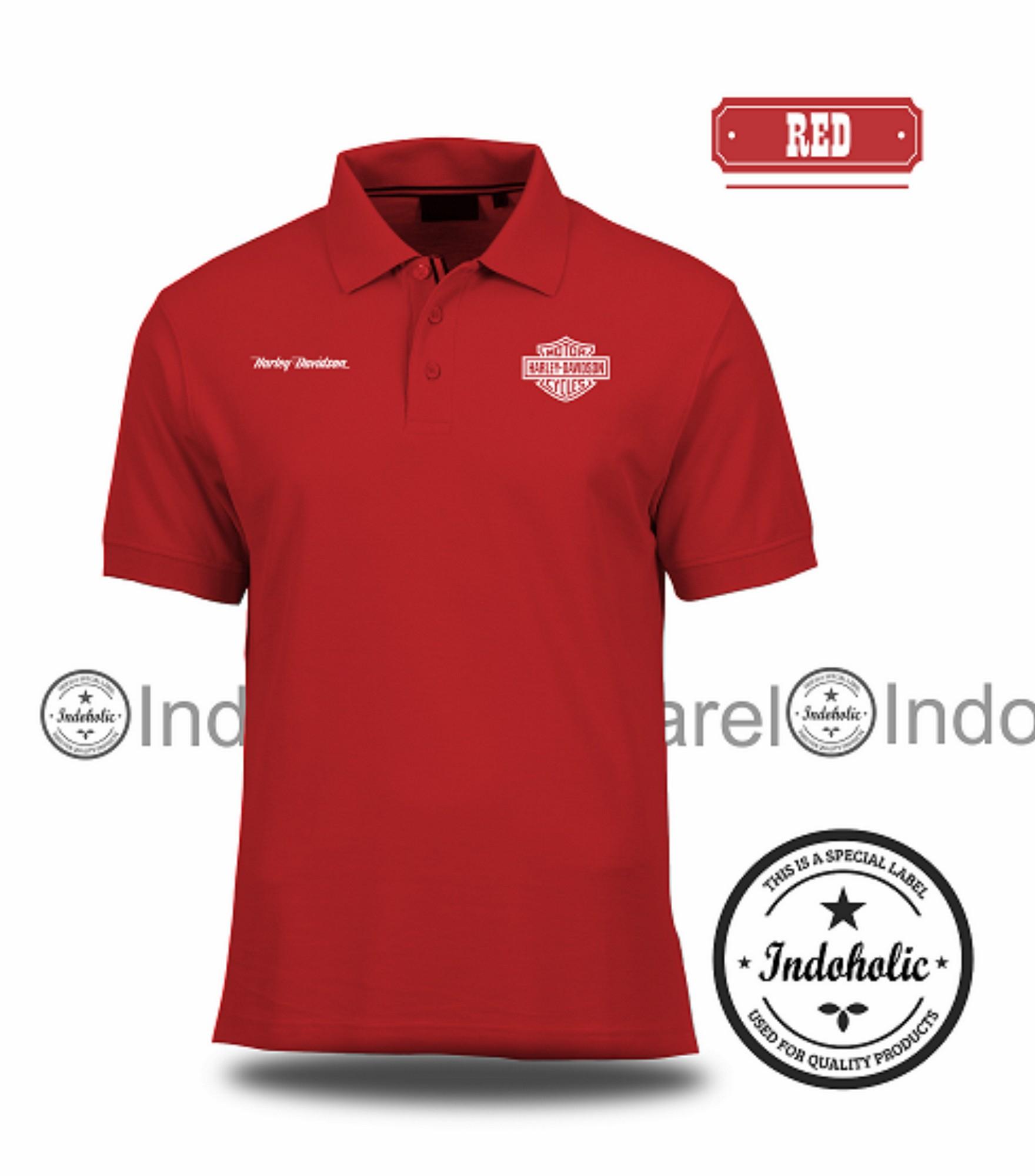 Polo Shirt Kaos Distro Motor Harley Davidson T-Shirt Fashion Pria Wanita Cowo Cewe Baju T Shirt Jakarta Bandung Terbaru Baru Jaman Now Kekinian Atasan Pakaian Polos Pendek Kerah Berkerah Lacos Pique Lacost Formal Casual Korean Murah Bagus