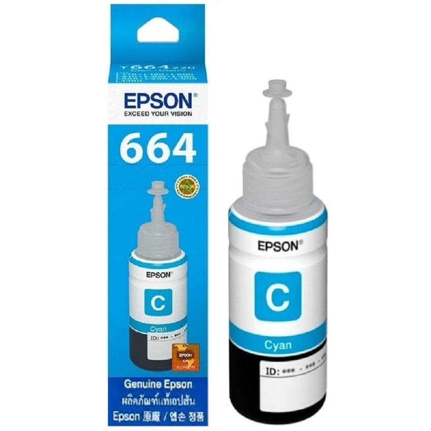 Tinta Printer Epson T664 Series Original CYAN - Tinta Botol Untuk Printer Epson L120 L220 L360 L380