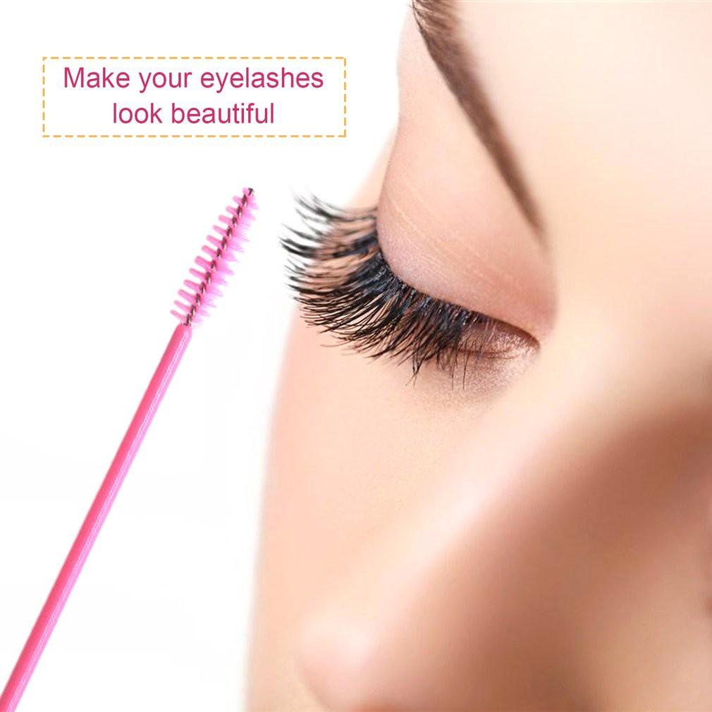 100Pcs Brush Aplikator Maskara Untuk Sekali Pakai Bulu Mata Kuas
