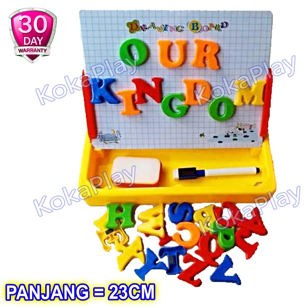 KokaPlay Second Classroom Drawing Board Magnetic Learning Case 2 in 1 Mainan Anak Edukasi Papan Tulis Magnet Huruf A to Z