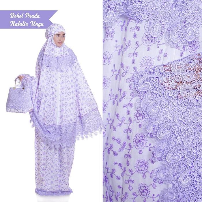 MUKENA BEHEL PRADA NATALIE UNGU (SWAROVSKI)