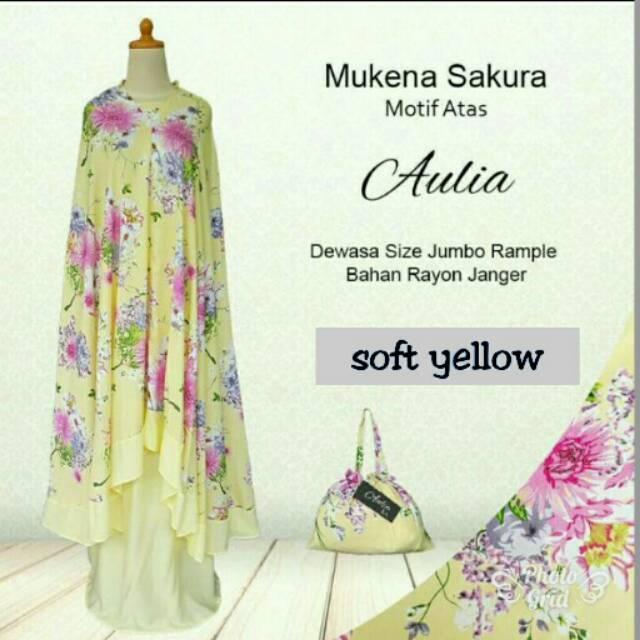 Mukena bali size dewasa jumbo rempel motif bunga sakura adem, lembut dan nyaman di pakai.