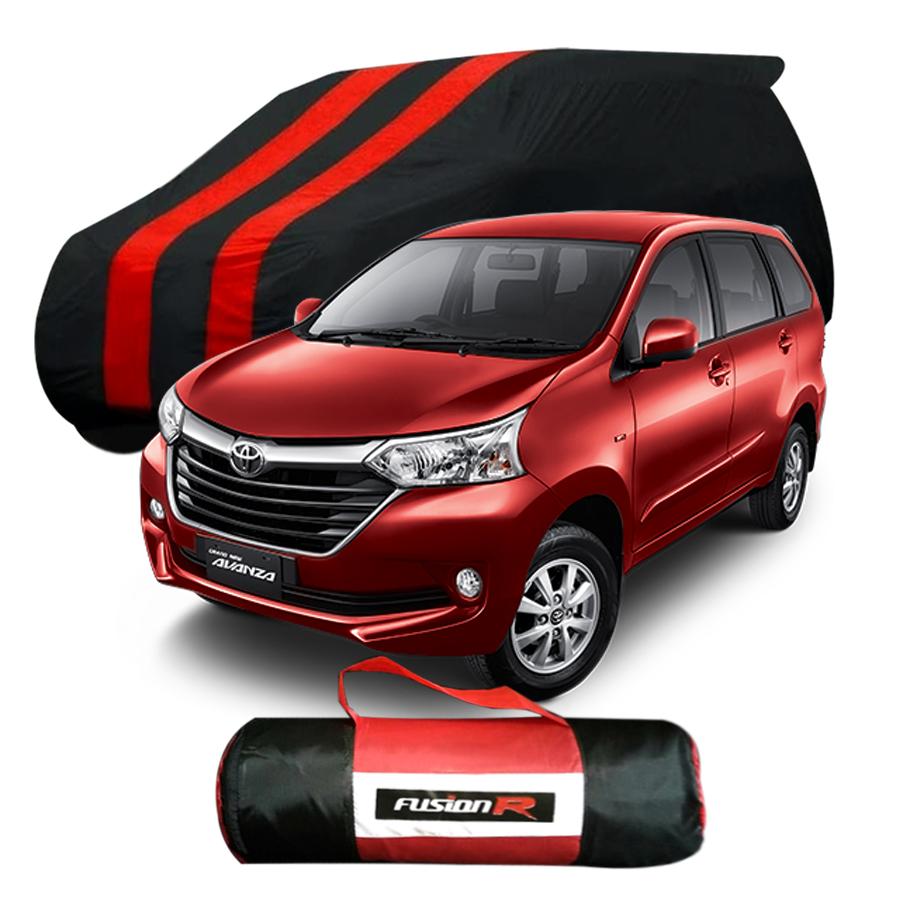 Vanguard Body Cover Penutup Mobil AVANZA Merah Hitam Waterproof / Sarung Mobil AVANZA Premium