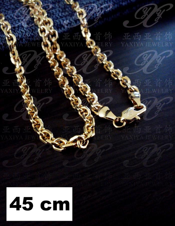 Kalung Rantai Perhiasan Imitasi Lapis Emas Aksesoris 18K 489
