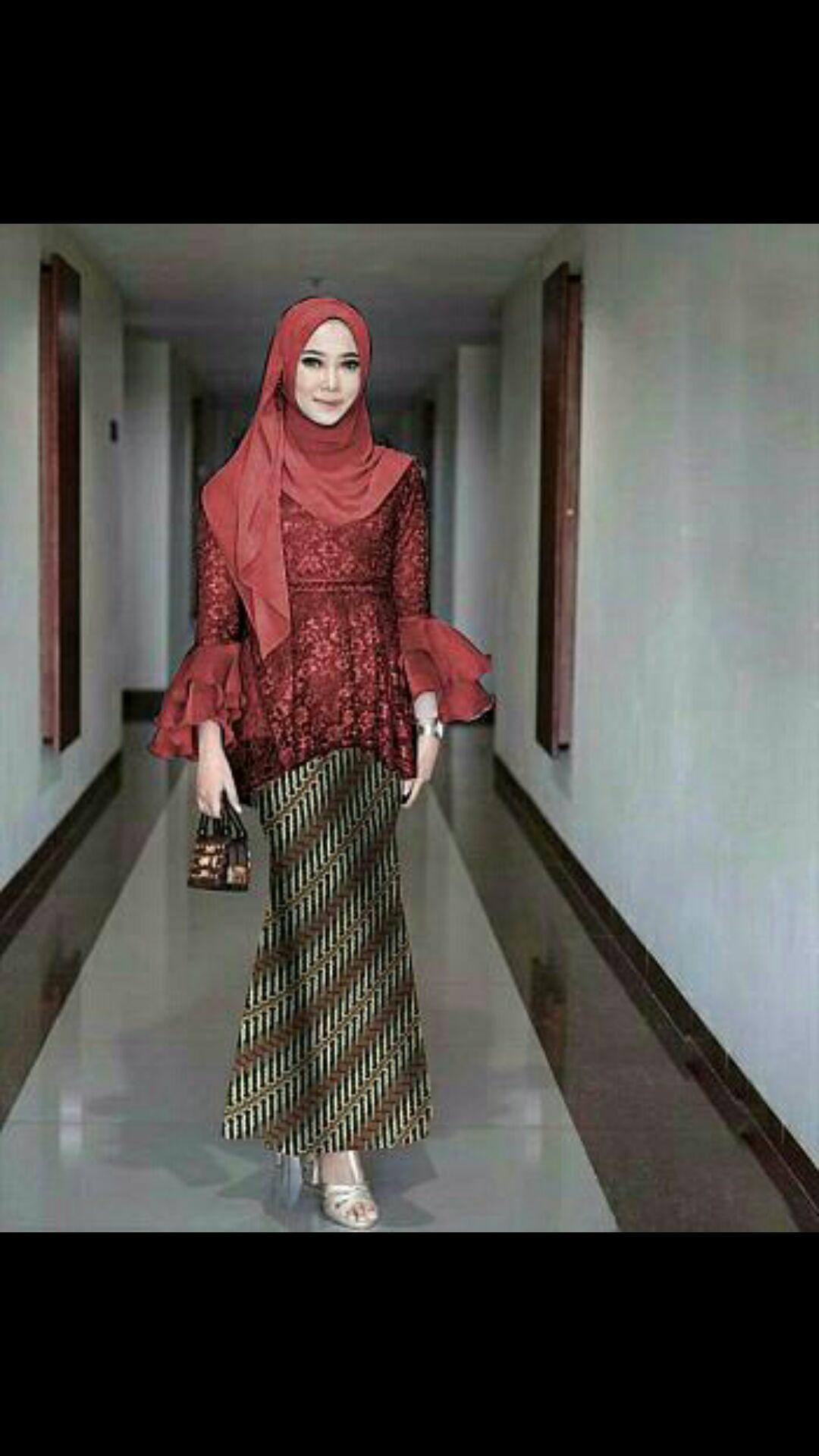 Dabir shop - Kebaya brokat modern wanita muslim/Kanaya setAll Size