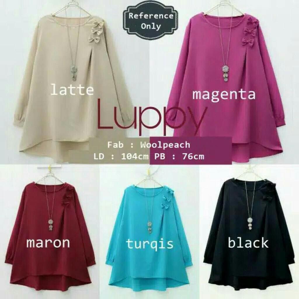 ZOEFASHION BLOUSE LUPPY - MAROON NO.398