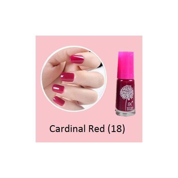 CARDINAL RED Water Based Nail Polish Peel Off 18