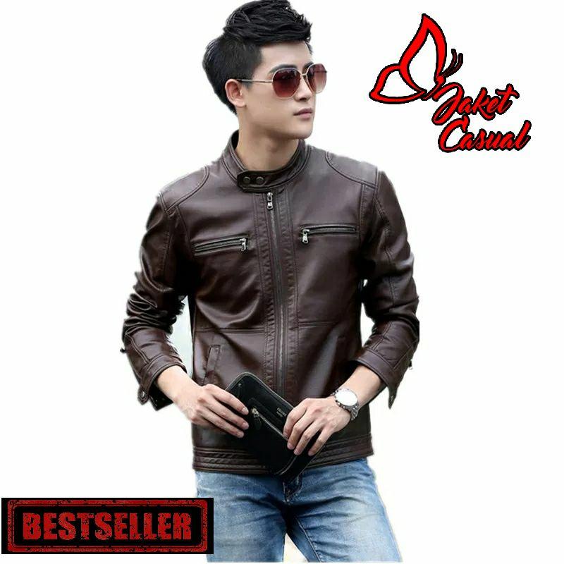 Jaket Kulit Biker Bandung & Jaket Kulit Style Korea & Jaket Casual Pria