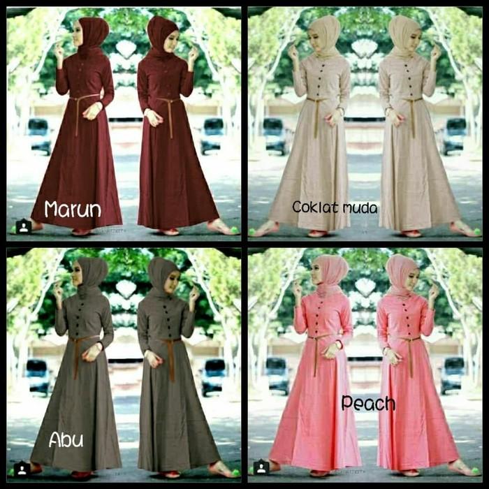 (JNH Shop) Maxi Simpel Amelia Hijab Gamis Remaja Trendy Kuliah Santai Gaul Ame TA