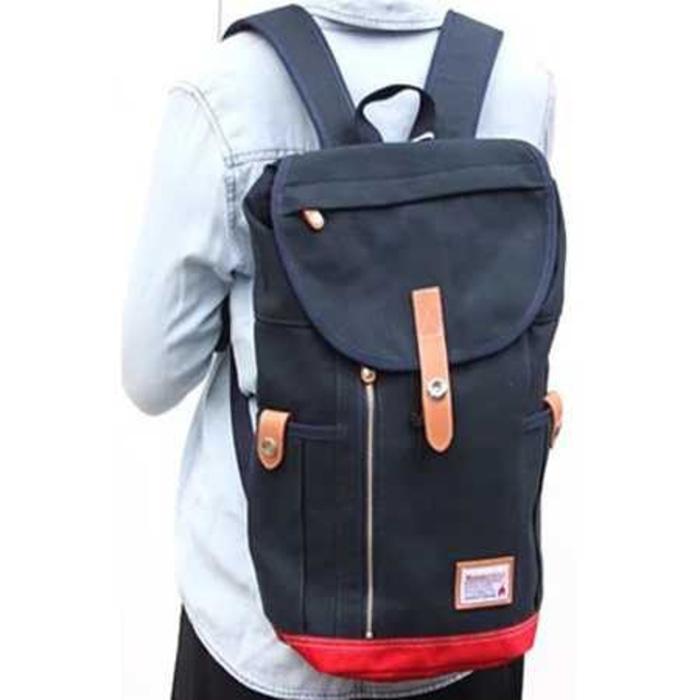 Anello Wonderland Tas Ransel Canvas - Biru