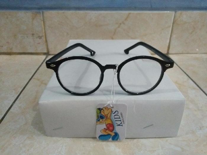 kacamata anak anak kacamata bulat hitam trendy gaul keren Super Qual