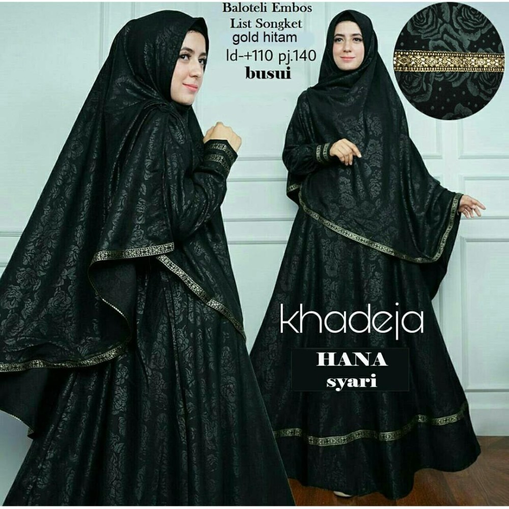 Alasxyashop Baju Gamis Muslim Anna / Dress Muslimah / Hijab Muslim / Gamis Syari’I / Baju Gamis / Fashion Muslim / Setelan Muslim / Hijab Wanita / Baju Muslim / Maxi Gamis / Fashion Muslim
