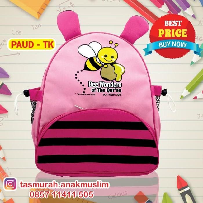 SPESIAL PROMO TERMURAH Jual Tas Anak2 Paud Model Smile Bee Karakter Islami