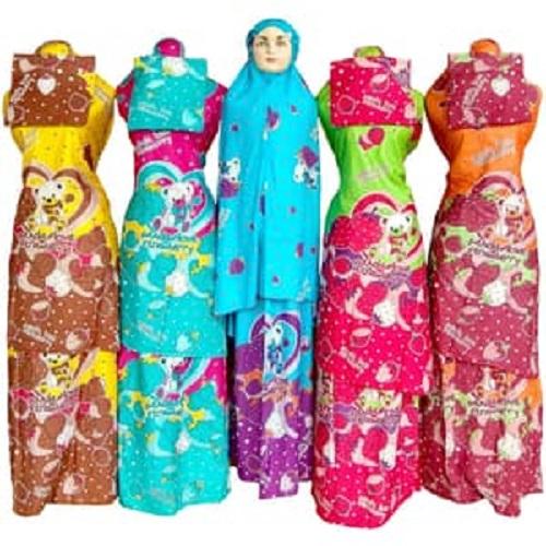 Mukena Bali Anak, ecer / Mukena motif anak / Mukena motif lucu / Motif Panda / Kerudung anak / Nyaman