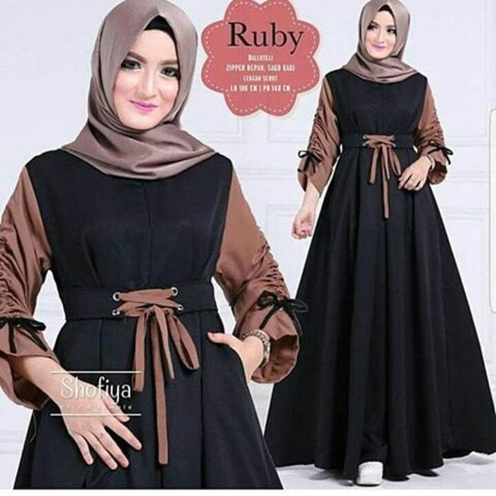 Gamis Lengan Serut Ruby Dress / Baju Muslim Syar'i Baloteli Busui/Baju Muslim/Baju Muslimah/ Baju Gamis/Gamis Wanita/Jialbab/Hijab/ Gamis Lengan Serut Ruby Dress / Baju Muslim Syar'i Baloteli Busui/Baju Muslim/Baju Muslimah/ Baju Gamis/Gamis Wanita/Jialbab/Hijab/