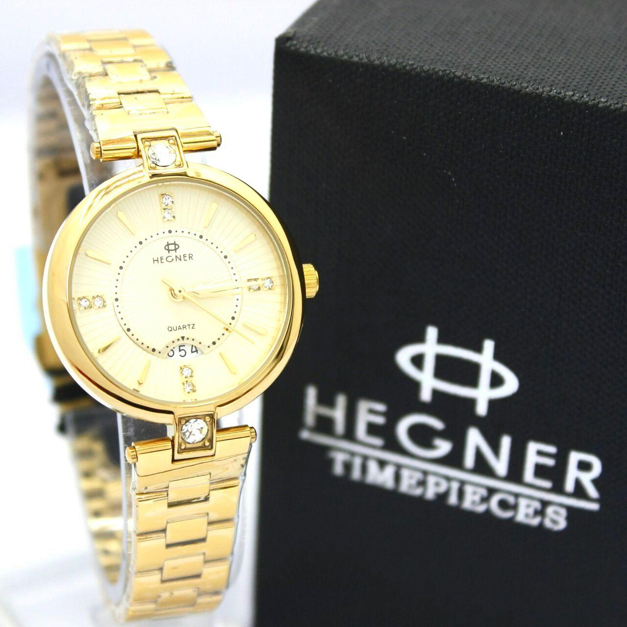 Hegner H5003 Jam Tangan Wanita Stainless Steel Gold
