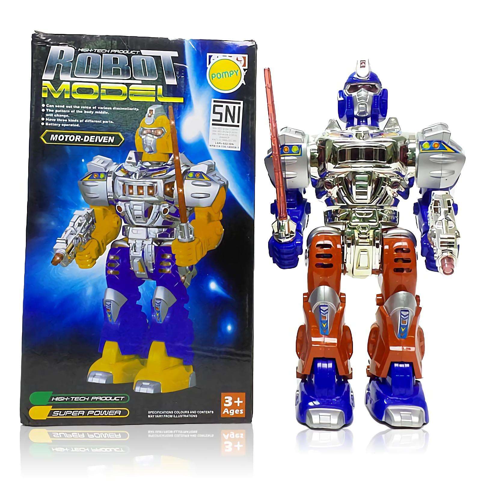 POMPY Mainan Robot PA-6801A Robot Model 3 Tahun Keatas Warni