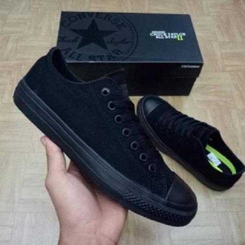 sepatu sneakers converse all star CT LOW CUT-FULL BLACK