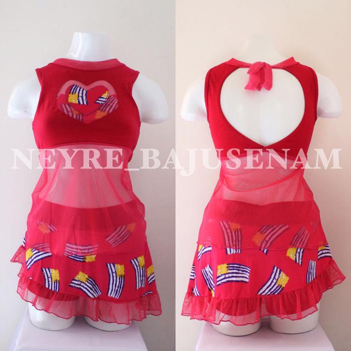 Setelan Kombinasi Tile & Rok Motif/ Aerobik/ Setelan Baju Senam - VVS8Xd