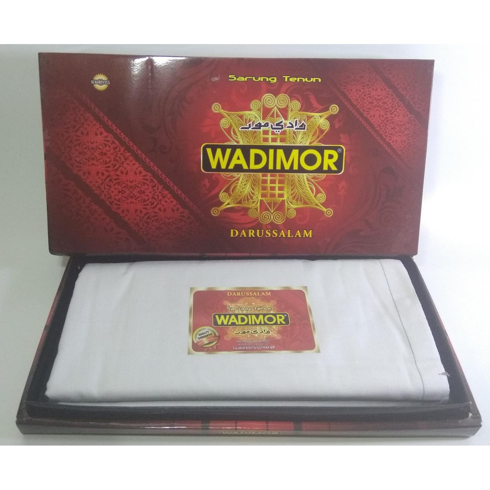 WADIMOR Sarung Tenun Polos - Putih Original