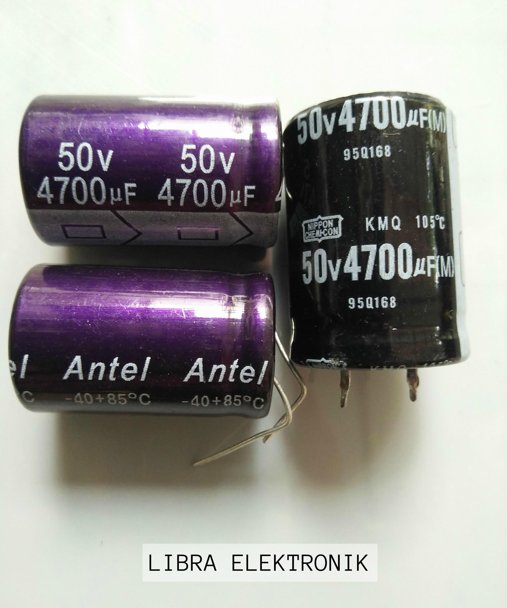 Elco Condensator 4700uF 50V Nichicon Japan Asli