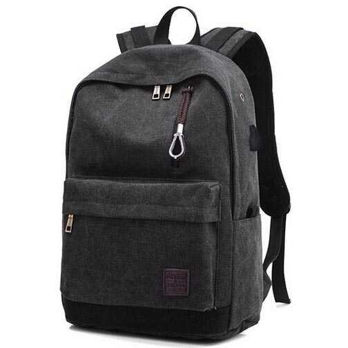 Tas pria selempang/Tas pria import/Tas pria ransel/Tas pria laptop/Tas pria eiger/Tas pria distro/Tas pria keren/Tas pria kecil/Tas pria murah Tas Ransel Backpack Oxford dengan USB Charger Port