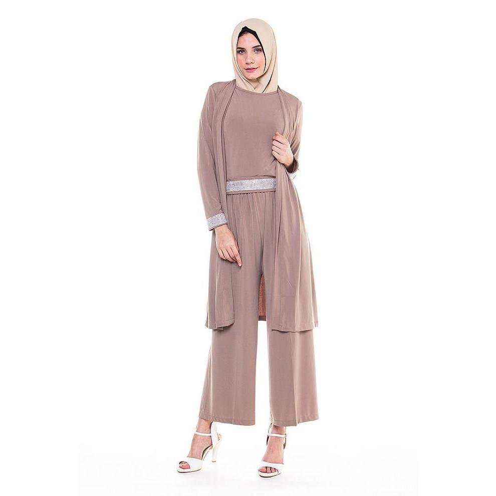 JAVA SEVEN GRAZINA OKI 002 GAMIS WANITA - COKLAT FXNAJ12