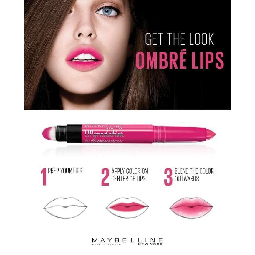 SALE !! NEW MAYBELLINE LIP GRADATION LIPSTICK CUSHION TWIST OMBRE -