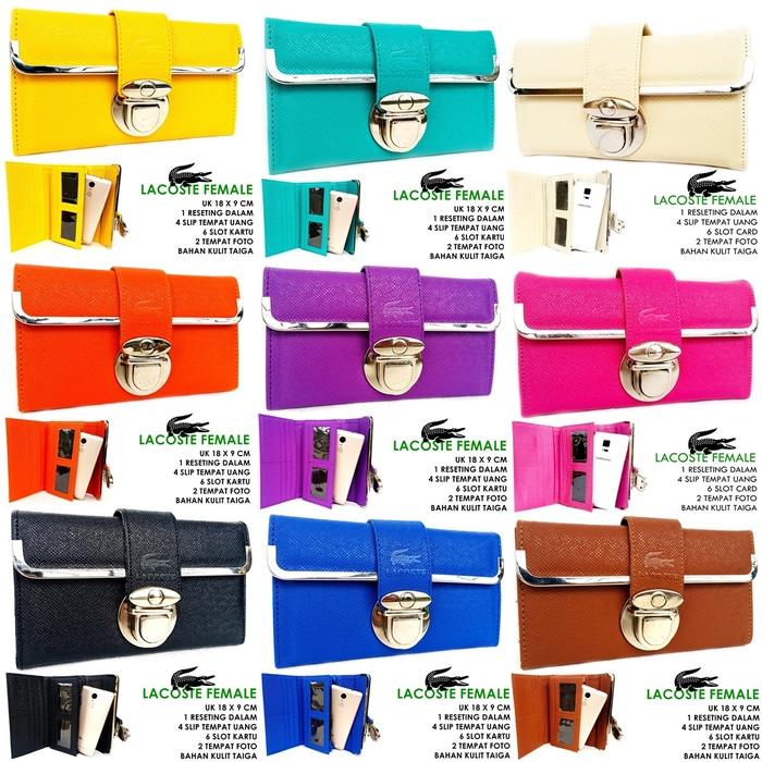DOMPET KULIT LACOSTE FEMALE KEY KW SUPER - 7FHhth
