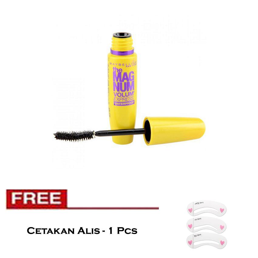 Maskara The Magnum Volume Express China + Free Cetakan Alis - 1 Pcs