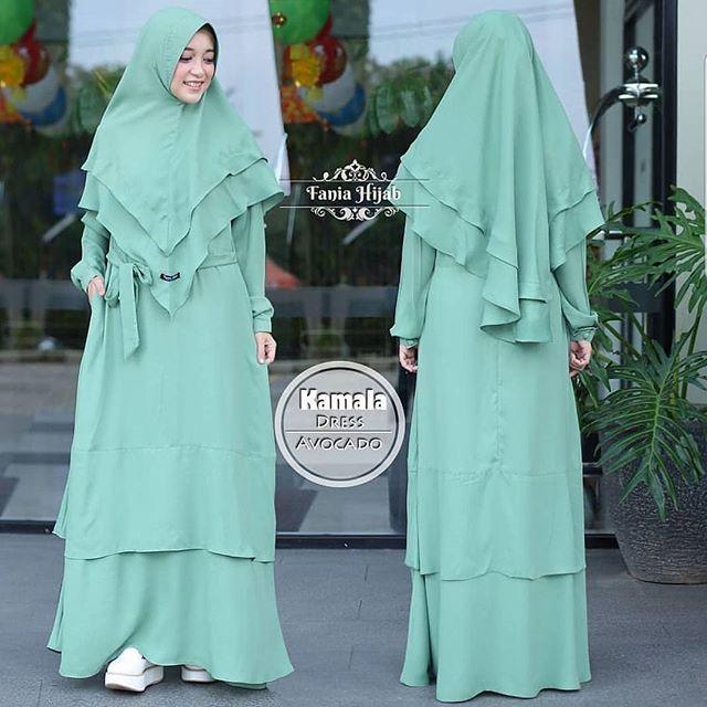 Outday Store - Kamala Syar'i dengan Kerudung Khimar - Busana Muslim Gaya Maksimal Lebaran 2018