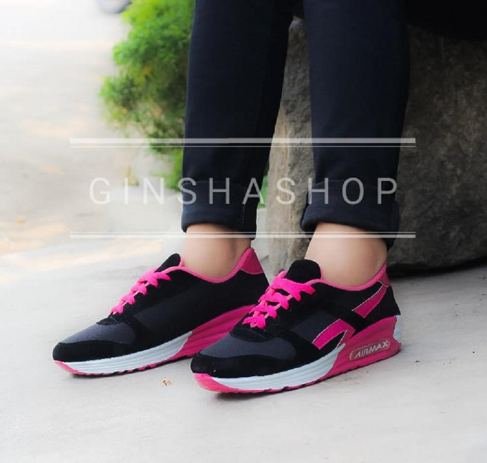 Ginshashop - Sepatu Wanita Sepatu Kets Sneakers AirMax GFS - 662 Fanta Sepatu Olahraga / Sepatu Sport / Sepatu Sekolah