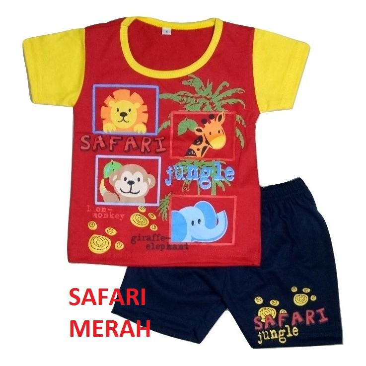 Super Hot! Setelan bayi usia 3 bulan sampai 12 bulan Banyak Motif SAFARI JUNGLE dan CAR