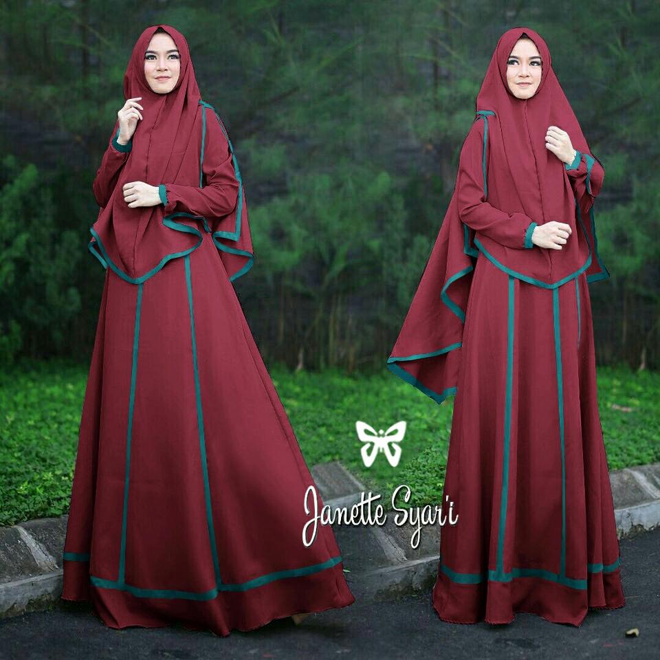 Jual Gamis Baju  Wanita  Muslim Zamirah Syari Mocca Harga 