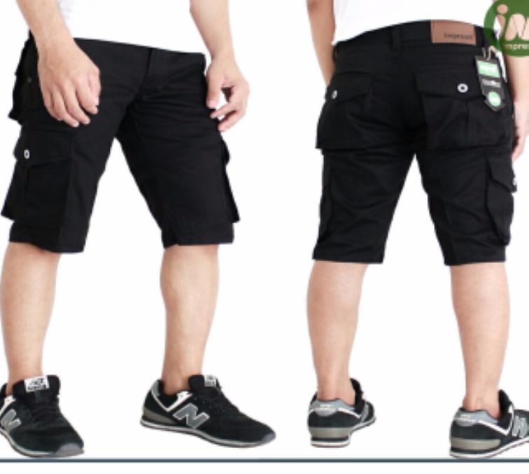 Celana Cargo Pendek Pria Slim Fit