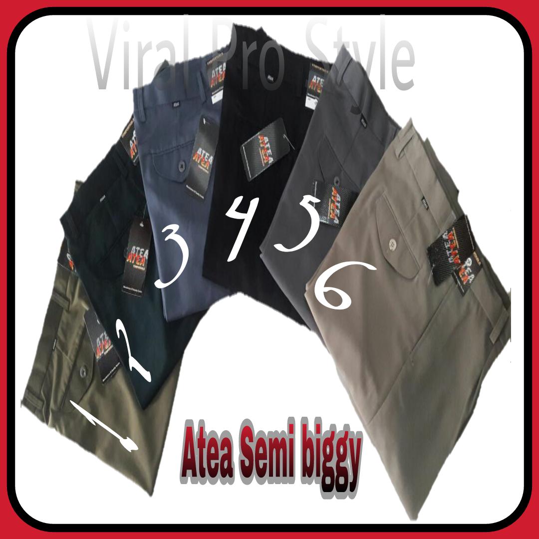 Viral Guido - PROMO - Celana Kantor Formal - Kerja - Semi Begi / Jumbo - Bahan Twist - Hitam