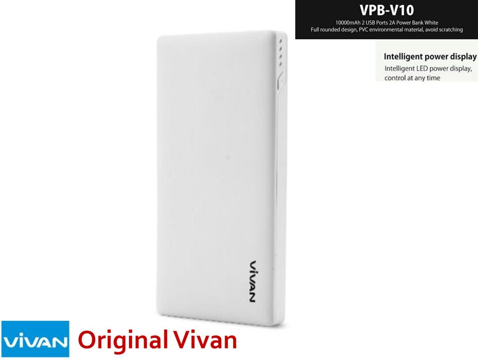 Vivan VPB-V10 10000mAh White Garansi Resmi 1 tahun