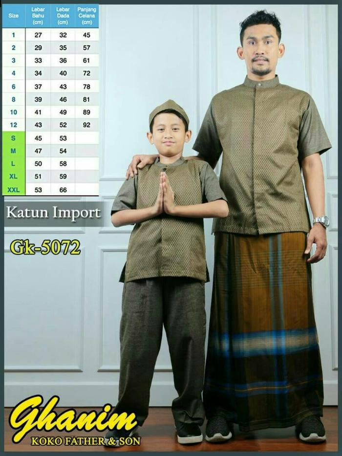 5072 Baju Koko Ayah dan Anak pria, couple, pasangan,bahan import