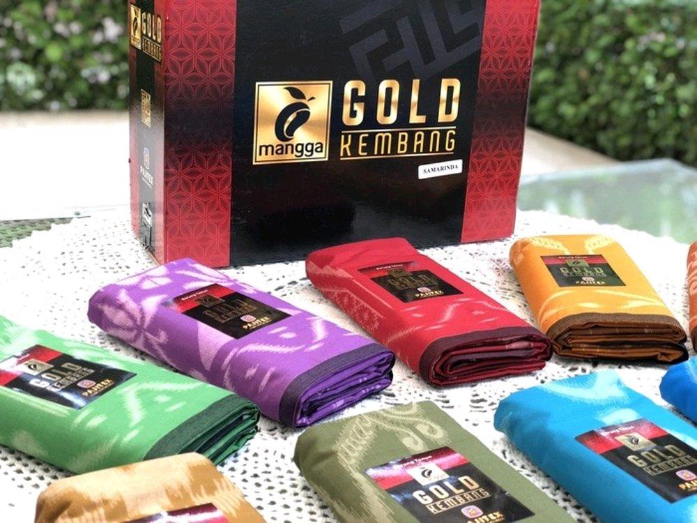 Sarung Tenun Mangga Gold Kembang (20 pcs)