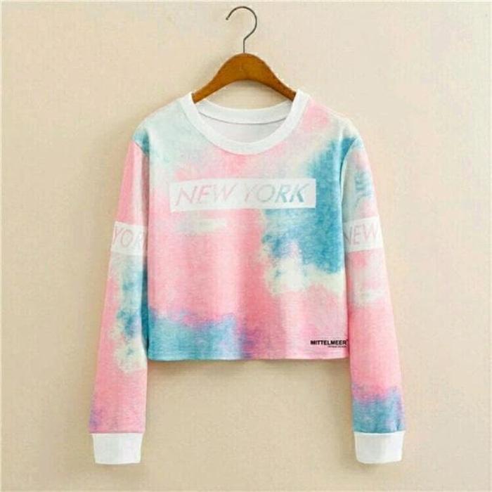 Promo Terpopuler Promo!! tanah abang blouse crop Sweater Newyork Splash