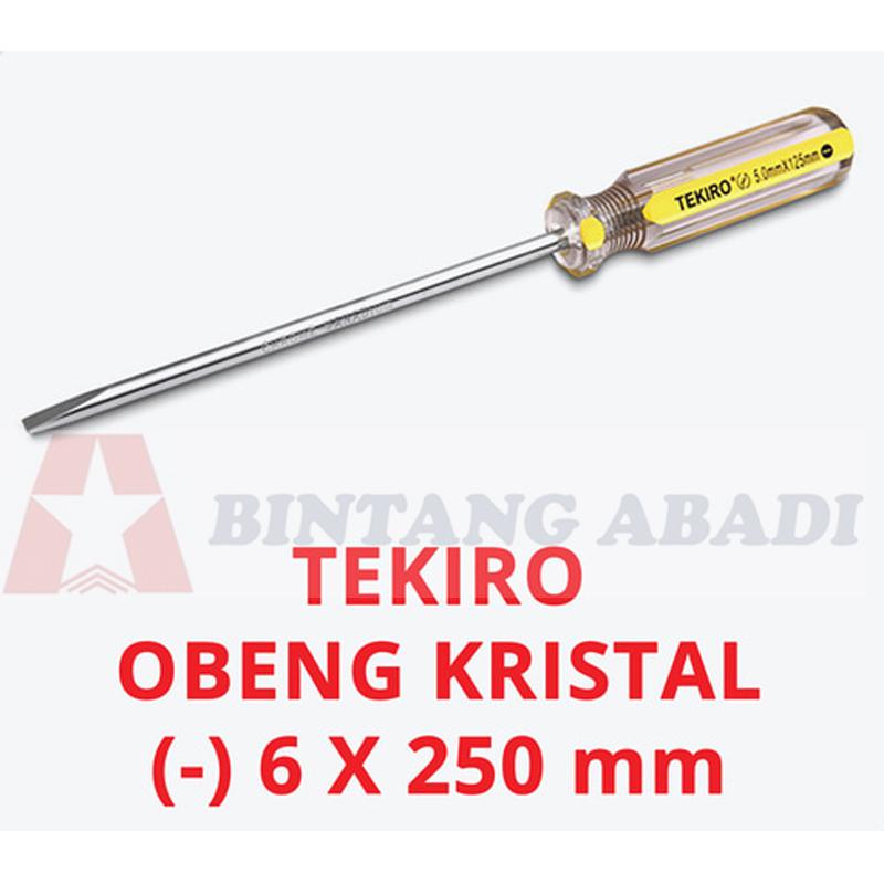 Termurah Tekiro Obeng Kristal Minus (-) 6.0 x 250 mm - OBRAL MURAH JUAL RUGI Harga Grosir