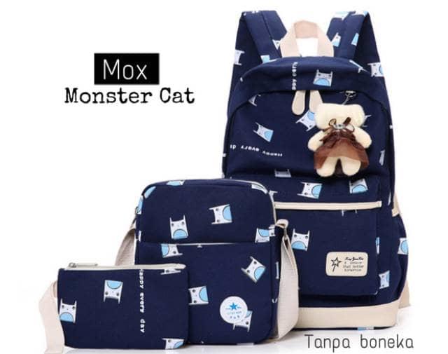 Jual Pusat Grosir Tas Anak Sekolah Anak SD Laki Perempuan Caty 3in1 Murah 3 - Navy Promo