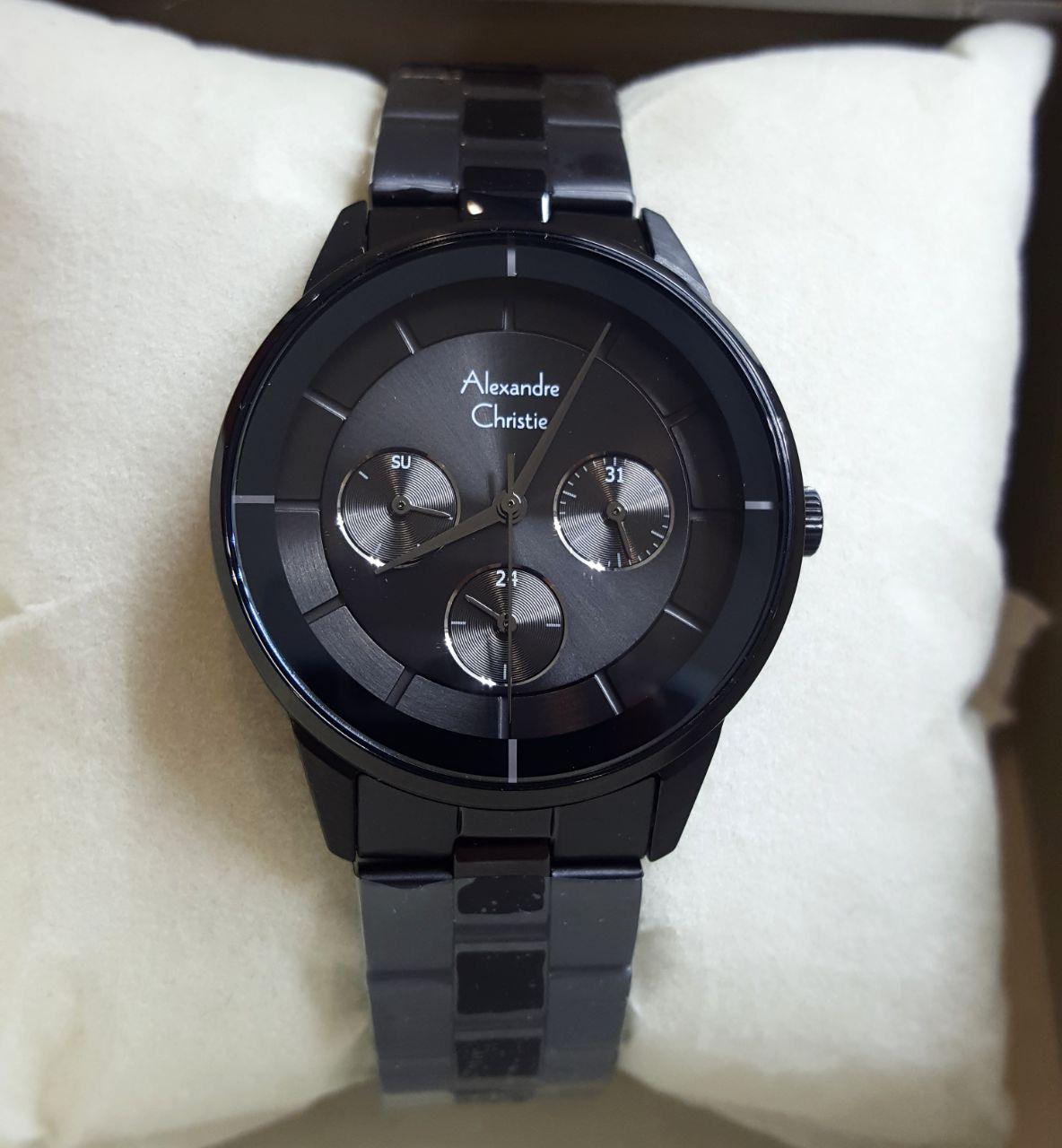 Alexandre Christie AC2714BF Original Jam Tangan Wanita Stainless Steel Hitam