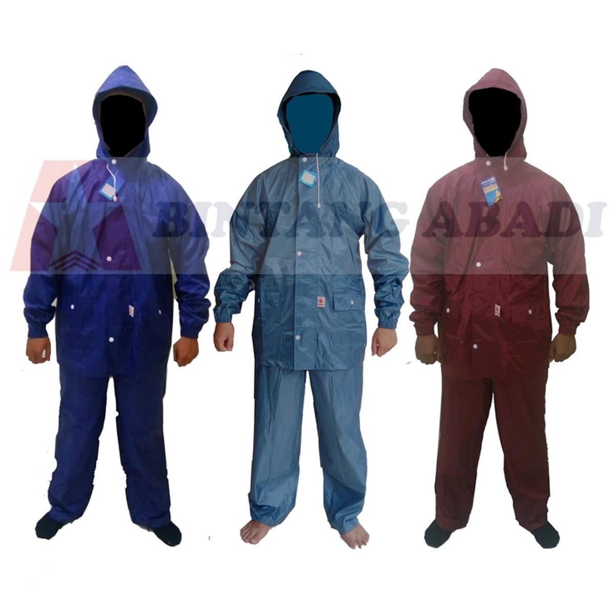 Termurah Monas N41 Jas Hujan Nylon Baju Jaket Celana / Raincoat Aneka Warna Harga Grosir