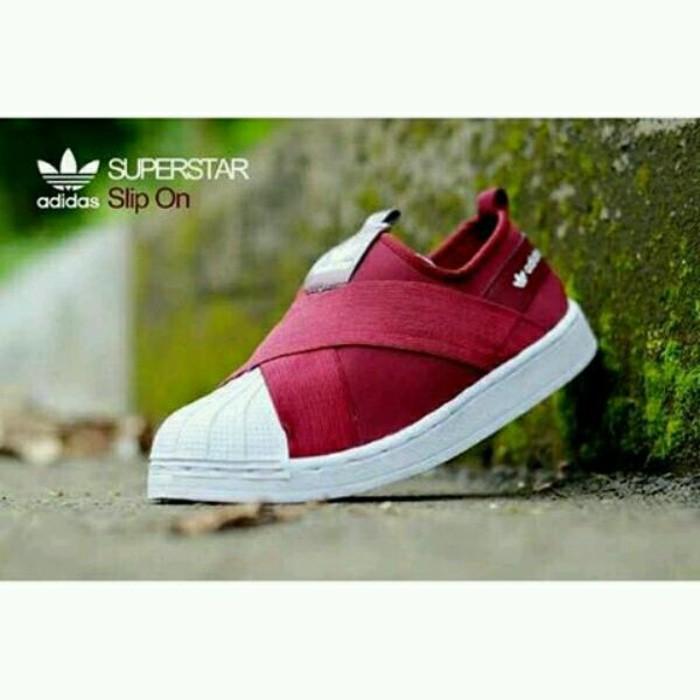 Promo SEPATU ADIDAS SUPERSTAR SLIP ON UNTUK CEWE WOMAN MURAH ECERAN Gratis Ongkir